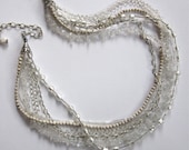 white on white multi-strand on white chain - the badra necklace