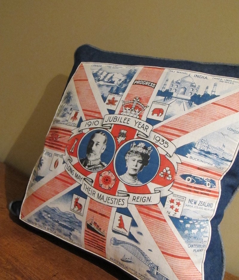 Antique Royal Jubilee Scarf Pillow
