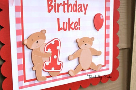 NEW - Teddy Bear Picnic, Door Sign, personalized Il_570xn