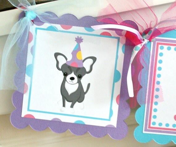 Chihuahua, Birthday Banner by Toadally Cute | Catch My Party