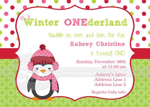 NEW - Penguin ONEderland, Invitations, set of 12 Il_570xn