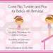 Gymnastics Invitations, personalized set of 12