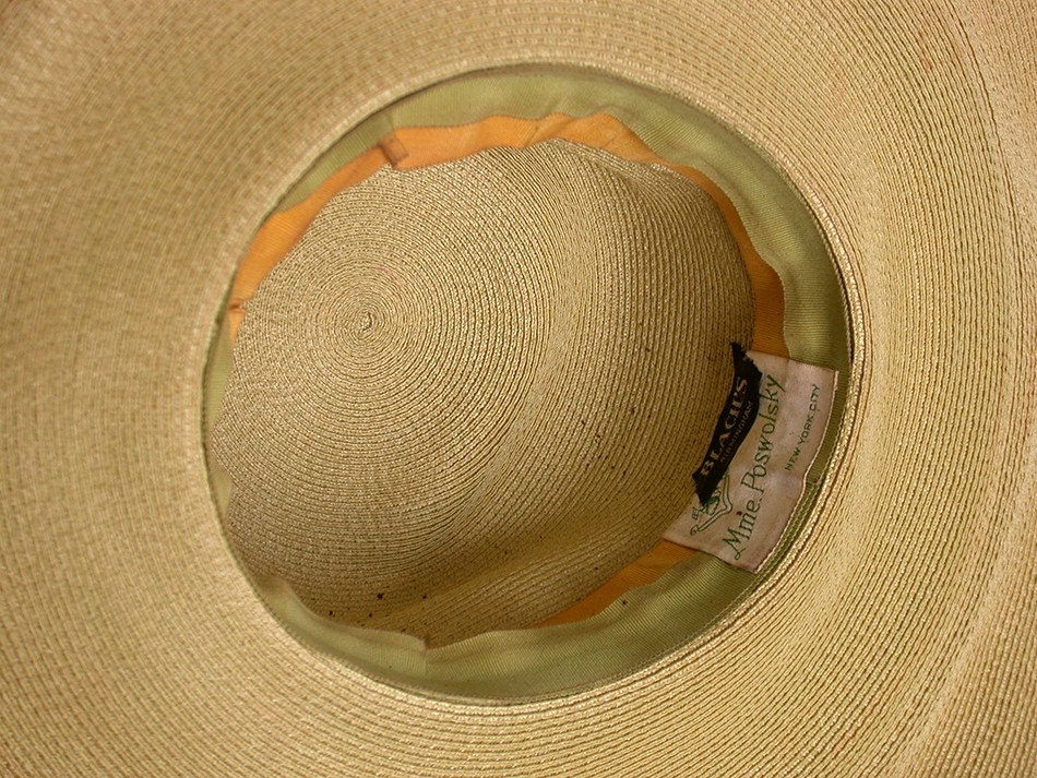Vintage Picture Hat Velvet Flowers - Mme. Polswolsky