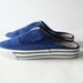 Vintage NAUTICAL Slides, Blue Canvas Shoes, Women 7M