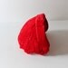 Vintage RED Velvet Hat - 1950s - Skull Cap Headband