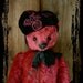 OOAK Miniature 5 1/2" Artist Bear in Vintage Mohair by Aerlinn Bears