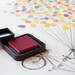 LARGE guest book fingerprint balloon tandem bike  (with 3 ink pads)