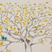 RESERVED (for jennafujimoto) Guest book fingerprint tree, MEDIUM great oak (guestbook drawing with 3 ink pads)
