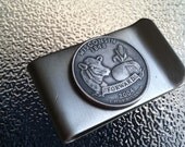 Money Clip with Wisconsin State Quarter jewelry By Custom Coin Rings