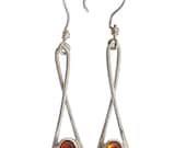 Amber Bow Dangle Earrings eambc1337