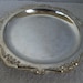 Silver Plate Round Dish, Tray , vines and flowers on the border. Jewelry Tray or Serving Dish