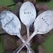 Pick 5 - Custom Hand Stamped Vintage Silverware Garden Markers