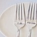 I Do, Me Too - Vintage Wedding Cake Fork Set Personalized with Your Wedding Date by jessicaNdesigns on Etsy