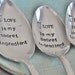 LOVE is my secret ingredient (TM) - Large Hand Stamped Vintage Serving Spoon. For the Baker/Cook in your life