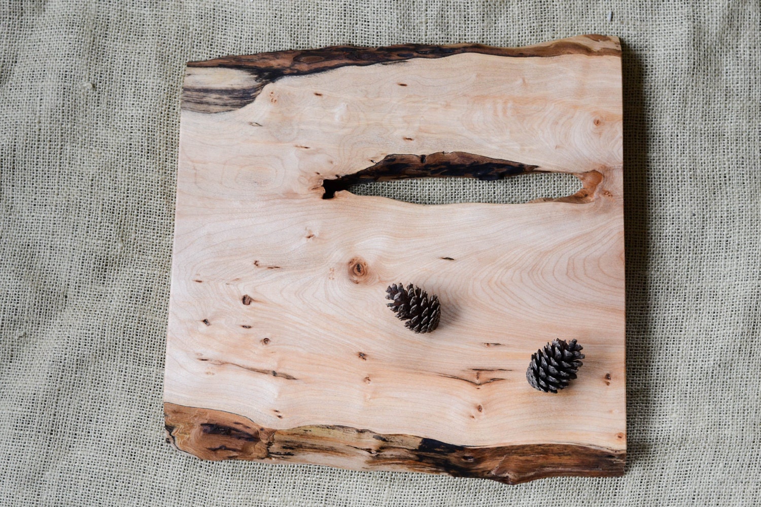 Organic Original, Natural Edge Salvaged Maple Serving Tray 592