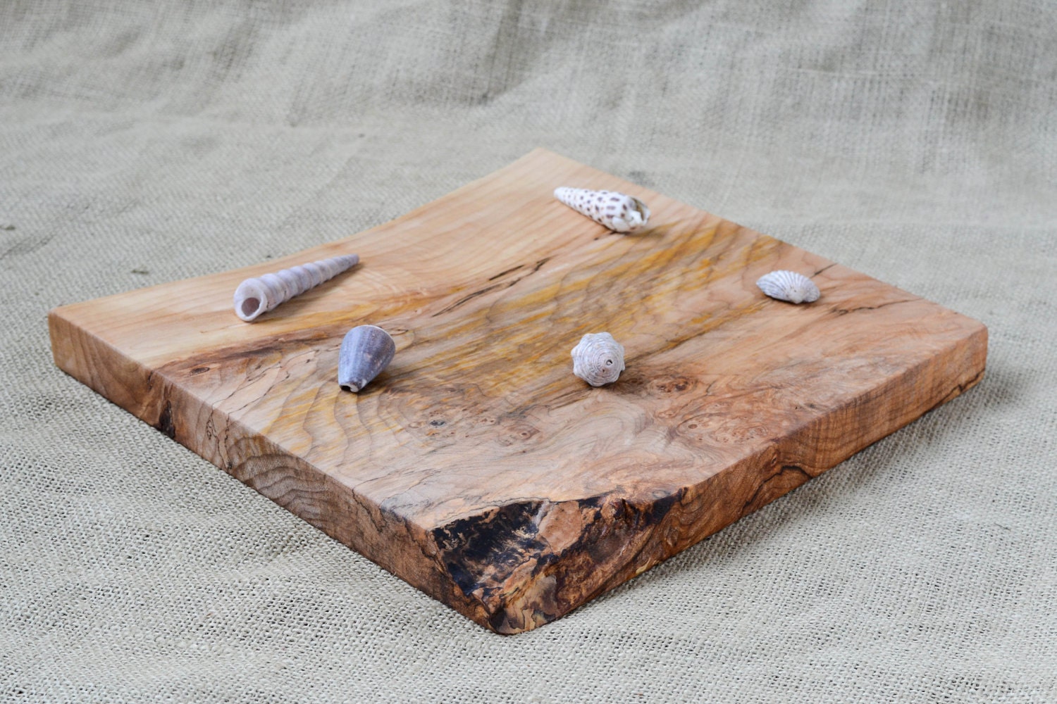 Organic Wood Serving Tray 598, Ready to Ship