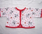 Newborn flannel jacket for carseat or stroller pup perfect