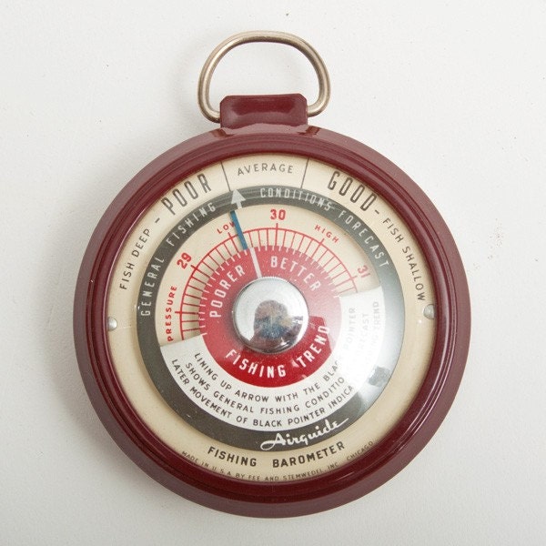Vintage Airguide 225 Fishing Barometer by CarolsThreads on Etsy