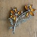 RESERVED /// vintage Art Deco brooch / 1940s jewelry / ACACIA ORANGE