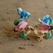 vintage Austrian earrings / 1940s jewelry / NOSEGAY