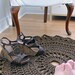 ROUND BEDROOM RUG Handmade Crochet Nylon Chocolate Brown Home Decor