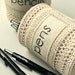 Pen and Pencil Desk Organizers Embroidered Shabby Chic Office Decorating Crochet Cream Black Neutral Home Decore