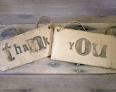 Large Pair of Ceramic Thank You Signs