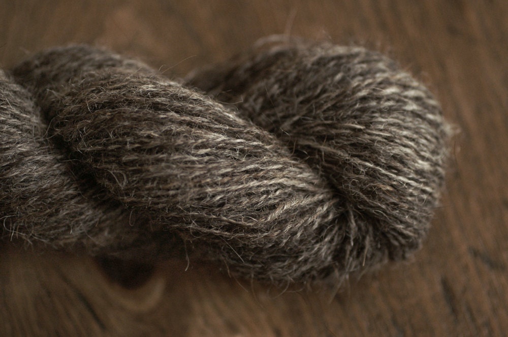 SMOKE - Handspun All-Natural Llama Laceweight Yarn - 694 yds