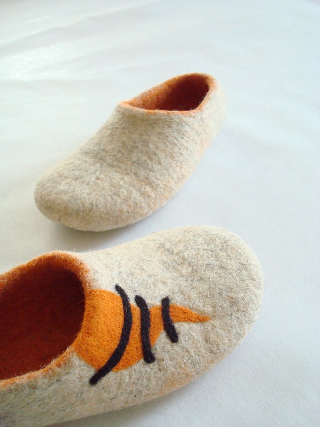Felted wool slippers