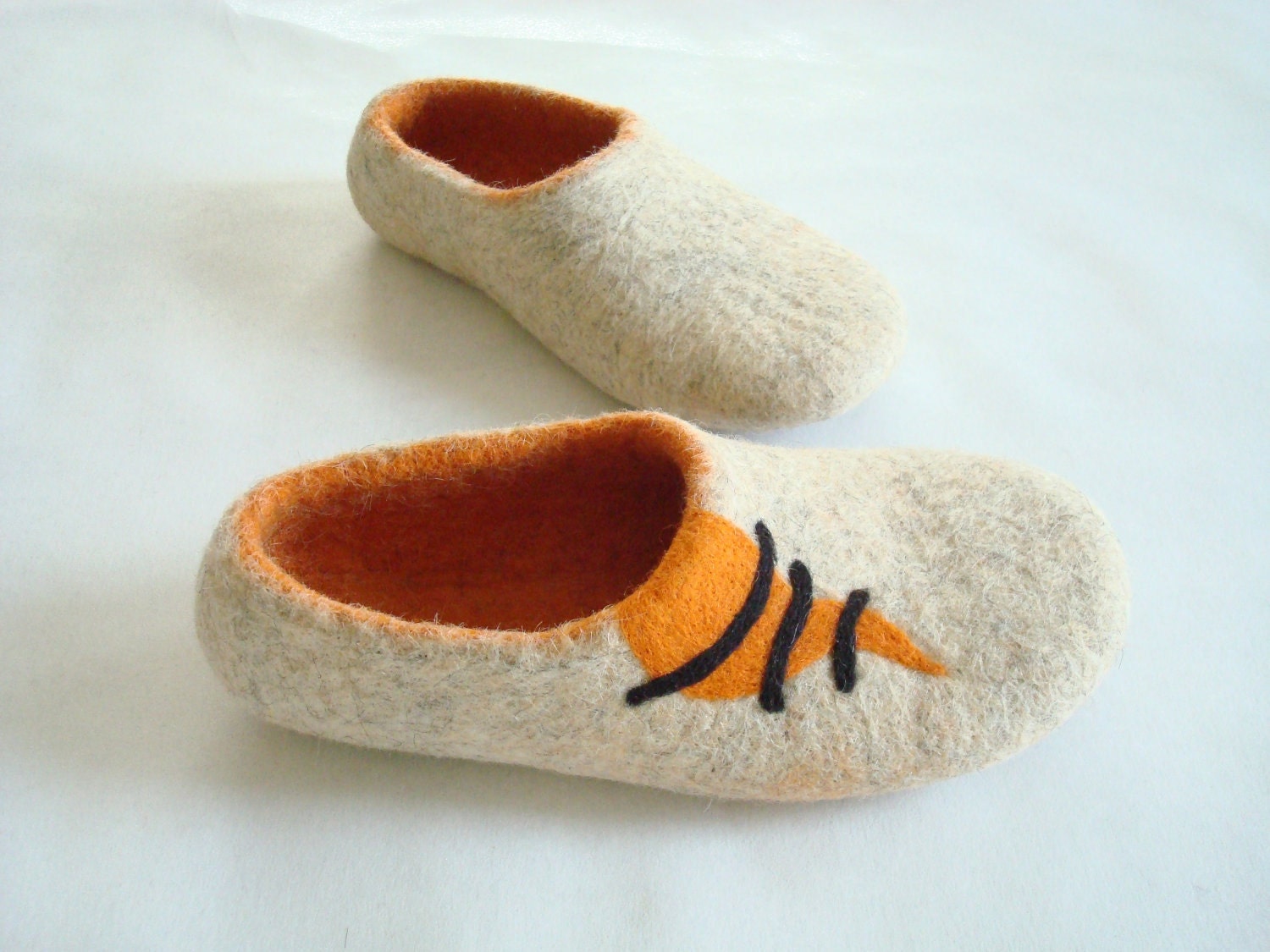 Felted wool slippers