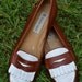 Etienne Aigner Brown & White Loafers