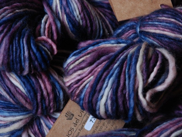 PURPLE CLOAK - Manos de Uruguay Handspun and kettle dyed pure wool 3.5oz