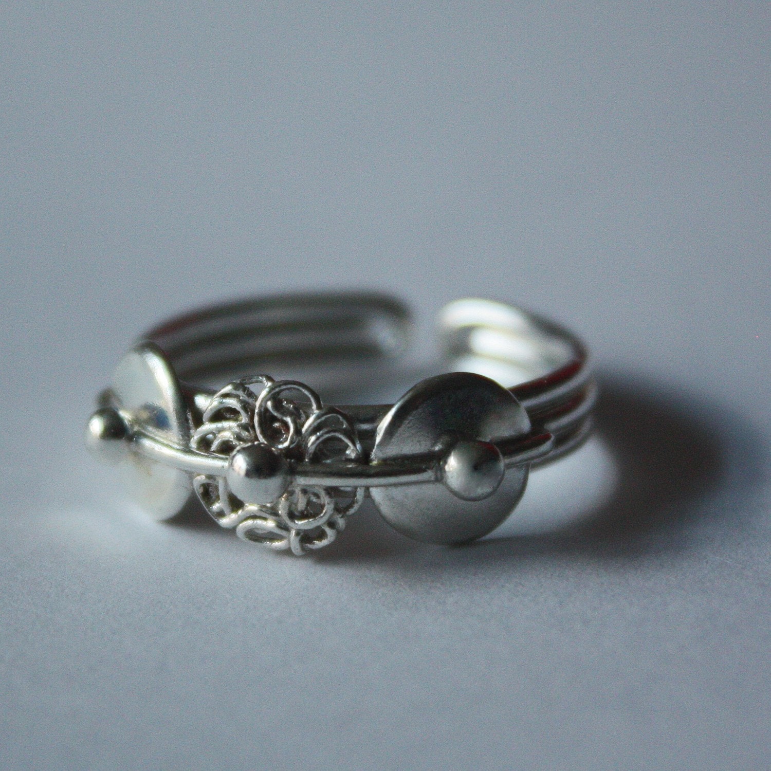 STAY HOT with WOOLLY. Small ring from woolly collection. Solid sterling silver 925. Handcrafted. Ready to ship.