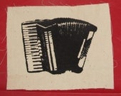 Accordion Patch - Choose White on Green OR Black on White - music punk patches