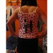 Anarchy is for Lovers, Large, White Spaghetti Strap Tank Top witn Hearts, Screenprint, Ridiculous