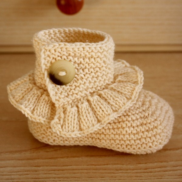 INSTANT DOWNLOAD - Knitting Pattern (PDF file) Step by Step Toddler Boots ( 18 months/2 years/3 years)