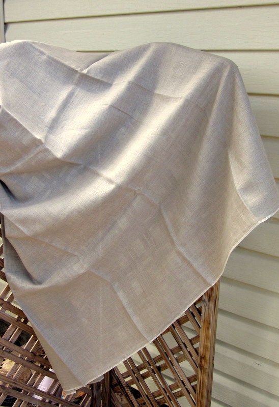 Handkerchief LINEN Natural Flax elegant clothing fabric sewing from MyGypsyCottage on Etsy