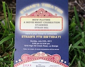 Movie Night printable birthday invitation
