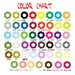 3 Colorful Polka Dot Circle Trees- Owls-Vinyl Wall Sticker Art Design Birds