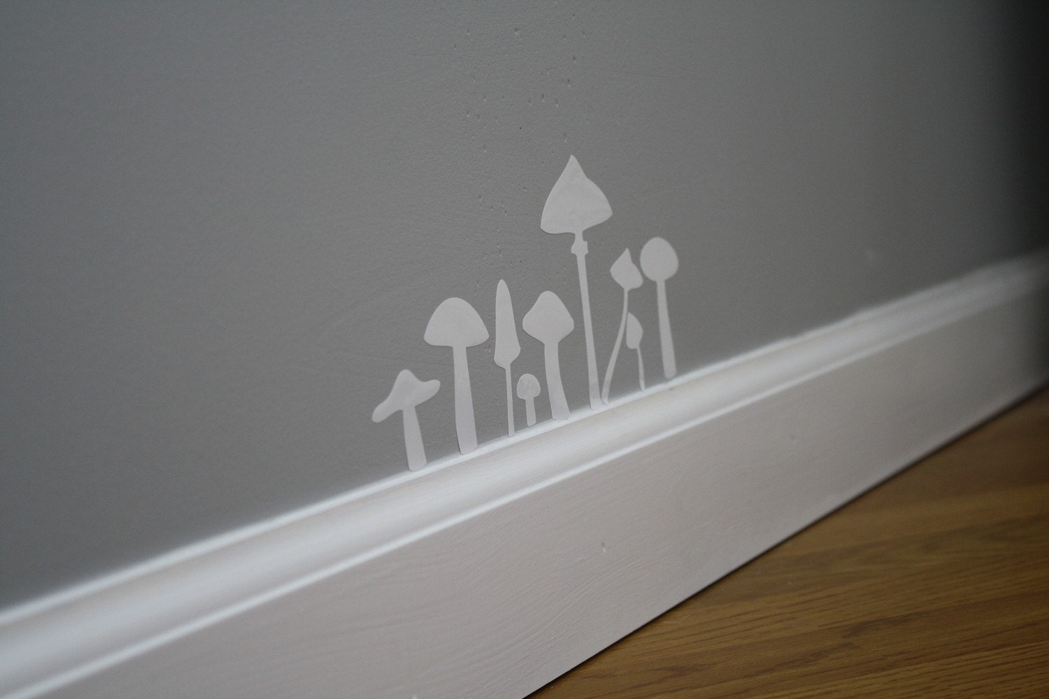 Mushroom vinyl wall decals - Set of 30  - Choose one color