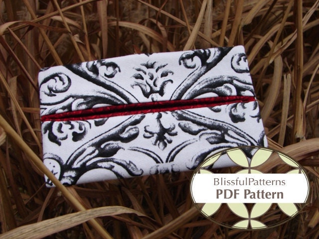 Tissue Holder PDF Sewing Pattern - Easy to Sew -FREE Shipping - by Blissfulpatterns
