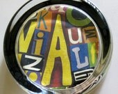FUNKY ALPHABET   SMalL crYsTal pAPerWeiGHt.  Fun.
