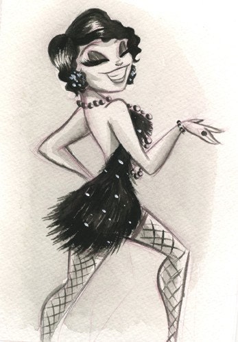 Flapper Pearls print