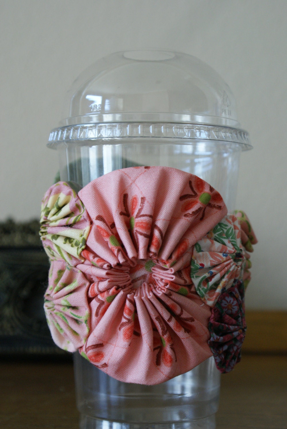 Yo-Yo Mine Drink Sleeve Coffee Tea Cup Cozy or Cuff with Tracy Porter Cotton Fabric by InYourBones