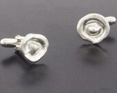 Watercast Cufflink in Argentium Sterling Silver