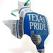 Texas Ornament made from an upcycled vintage TX beer can