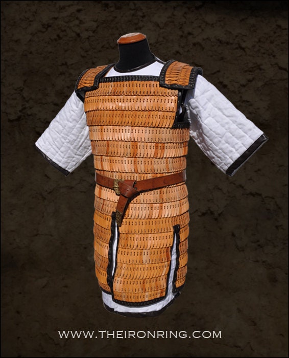 Longbard lamellar leather armour, viking, armatura lamellare longobarda in cuoio, historical reenactment