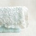 Clutch hand felted of mint green wool and off white vintage lace gift for mom