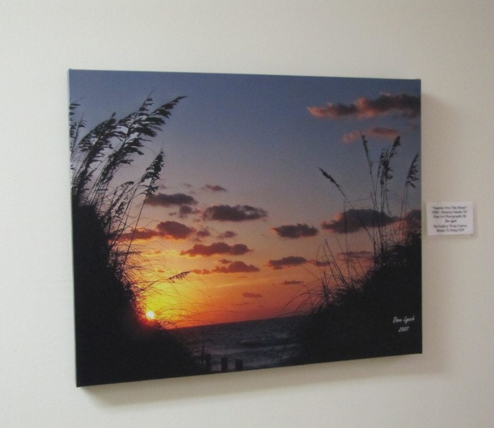 SunRise Over The Dunes  -  OBX Hatteras Island, NC - Gallery Wrap Canvas 16x20