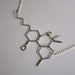 Memorial Day Weekend Sale THC Molecule Necklace - Marijuana Weed chemical - Silver Wire Stoner Science Gift